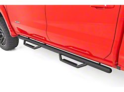 Rough Country Cab Length Nerf Side Step Bars; Black (20-24 Sierra 2500 HD Crew Cab)