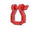 Rough Country Forged D-Ring Shackle Set; Red