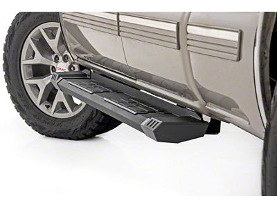 Rough Country HD2 Aluminum Running Boards; Black (01-06 Sierra 2500 HD Extended Cab)