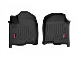 Rough Country Heavy Duty Front Floor Mats; Black (19-24 Sierra 2500 HD w/ Bucket Seats)