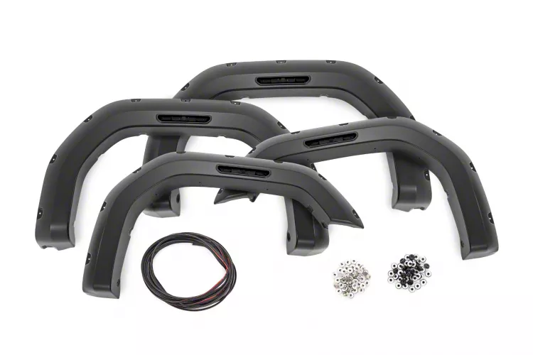 Rough Country Sierra 2500 Pocket Fender Flares Flat Black F G12011a 20 25 Sierra 2500 Hd 9081