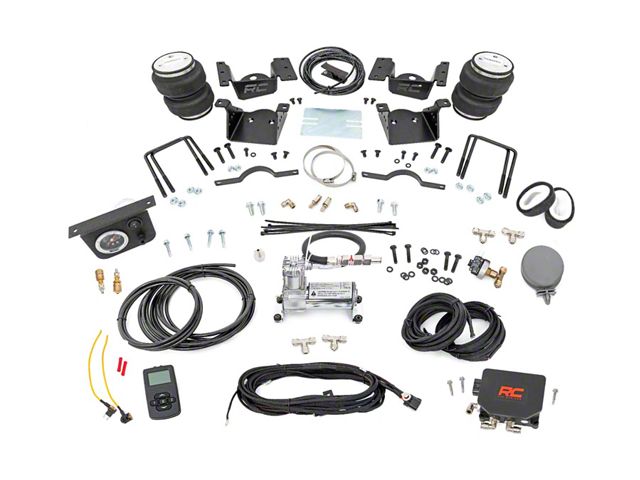 Rough Country Rear Air Spring Kit with OnBoard Air Compressor and Wireless Remote for 0 to 7.50-Inch Lift; Stock Range (11-19 Sierra 2500 HD)