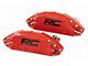 Rough Country Brake Caliper Covers; Red; Front and Rear (20-25 Sierra 2500 HD)