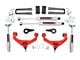 Rough Country 3.50-Inch Bolt-On Suspension Lift Kit with Premium N3 Shocks; Red (11-19 Sierra 3500 HD SRW w/ Factory Overload Springs & w/o MagneRide)