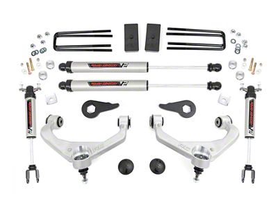 Rough Country 3.50-Inch Bolt-On Suspension Lift Kit with V2 Monotube Shocks (11-19 Sierra 3500 HD SRW w/ Factory Overload Springs & w/o MagneRide)