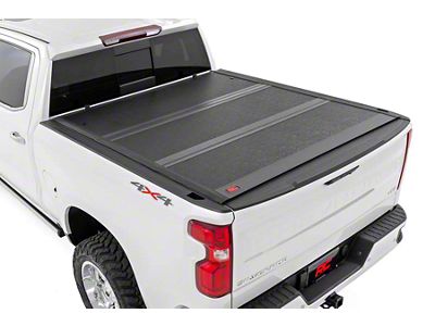 Rough Country Hard Low Profile Tri-Fold Tonneau Cover (20-24 Sierra 3500 HD w/ 6.90-Foot Standard Box & Rail Caps)