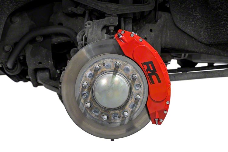 Rough Country Sierra Brake Caliper Covers Red Front And Rear