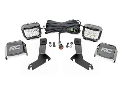 Rough Country 3-Inch Osram Wide Angle Series LED Ditch Light Kit (99-06 Silverado 1500)