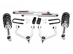 Rough Country 3.50-Inch Forged Upper Control Arm Suspension Lift Kit with N3 Struts and Premium N3 Rear Shocks (19-25 4.3L, 5.3L, 6.2L Silverado 1500 w/ Rear Composite Mono-Leaf Springs, Excluding Trail Boss & ZR2)