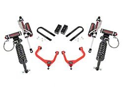 Rough Country 3.50-Inch Suspension Lift Kit with Vertex Adjustable Coil-Overs and Shocks; Red (2025 Silverado 1500 w/o Adaptive Ride Control, Excluding Trail Boss & ZR2)