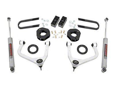 Rough Country 3.50-Inch Suspension Lift Kit with Premium N3 Shocks (2025 Silverado 1500 w/o Adaptive Ride Control, Excluding Trail Boss & ZR2)