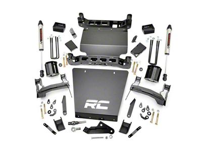Rough Country 5-Inch Bracket Suspension Lift Kit with V2 Monotube Shocks (14-18 4WD Silverado 1500)