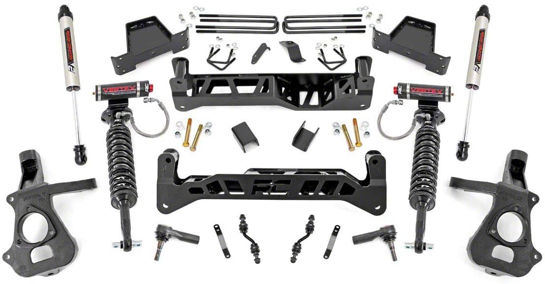 Rough Country Silverado 1500 7-Inch Suspension Lift Kit with Adjustable ...