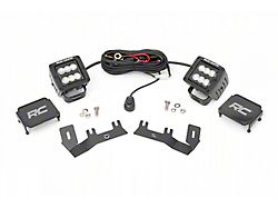 Rough Country Black Series LED Ditch Light Kit; Flood Beam (14-18 Silverado 1500)