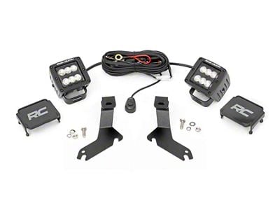 Rough Country Black Series LED Ditch Light Kit; Flood Beam (99-06 Silverado 1500)