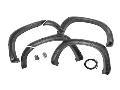 Rough Country Defender Fender Flares; Oakwood (19-24 Silverado 1500, Excluding ZR2)