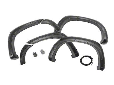 Rough Country Defender Fender Flares; Tungsten (19-24 Silverado 1500, Excluding ZR2)