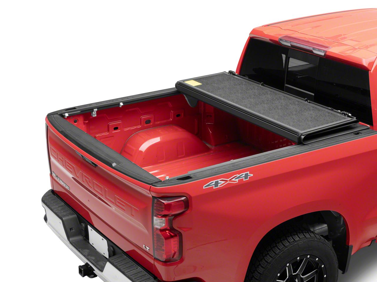 Rough Country Silverado 1500 Hard Low Profile Tri-Fold Tonneau Cover ...