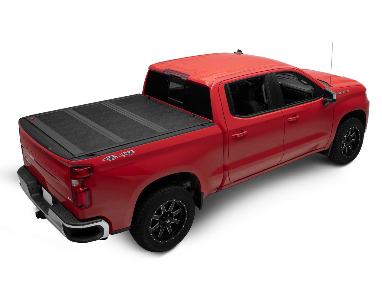 Rough Country Silverado 1500 Hard Low Profile Tri-Fold Tonneau Cover ...