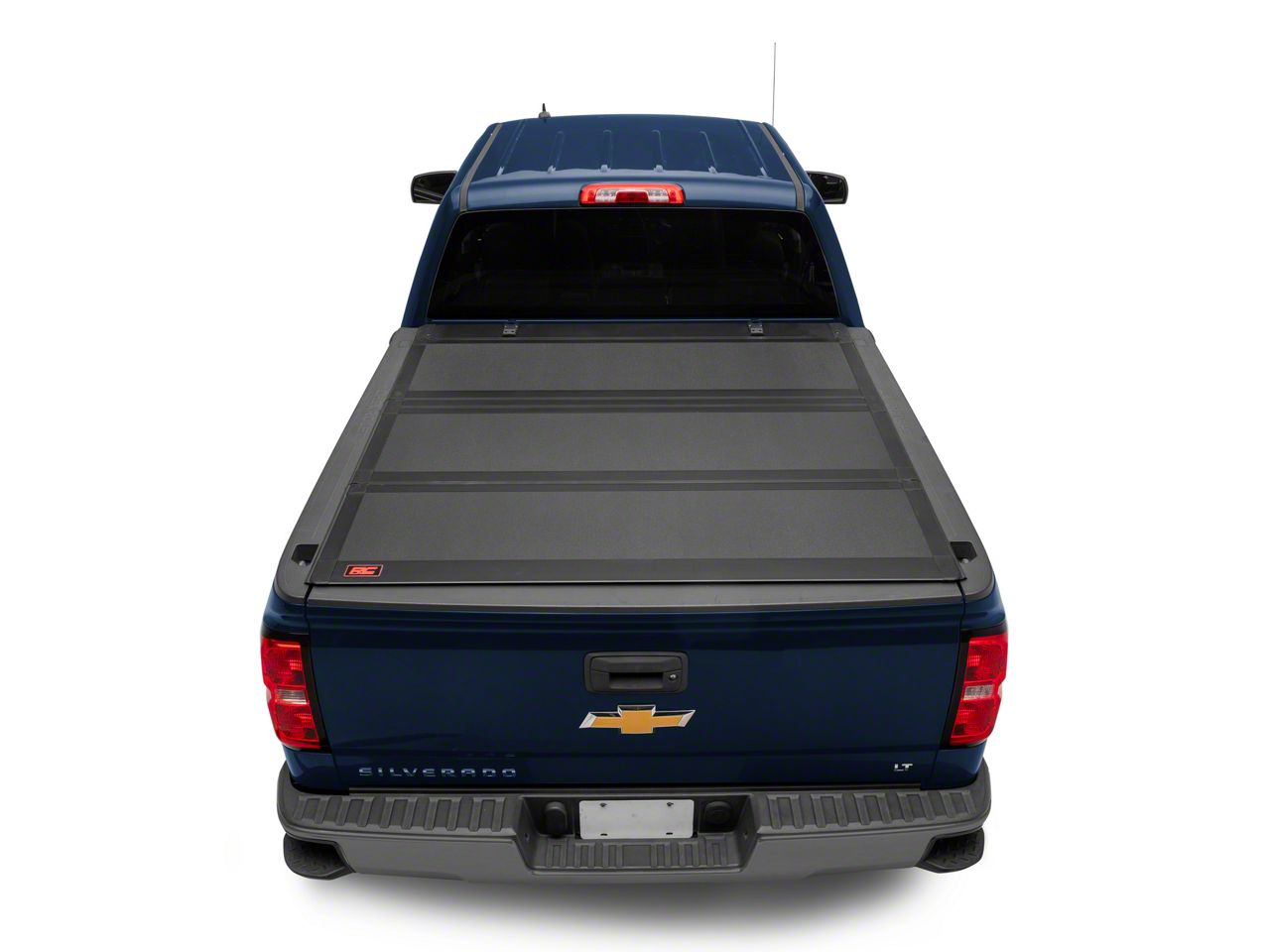 Rough Country Silverado 1500 Hard Tri-Fold Flip-Up Tonneau Cover ...