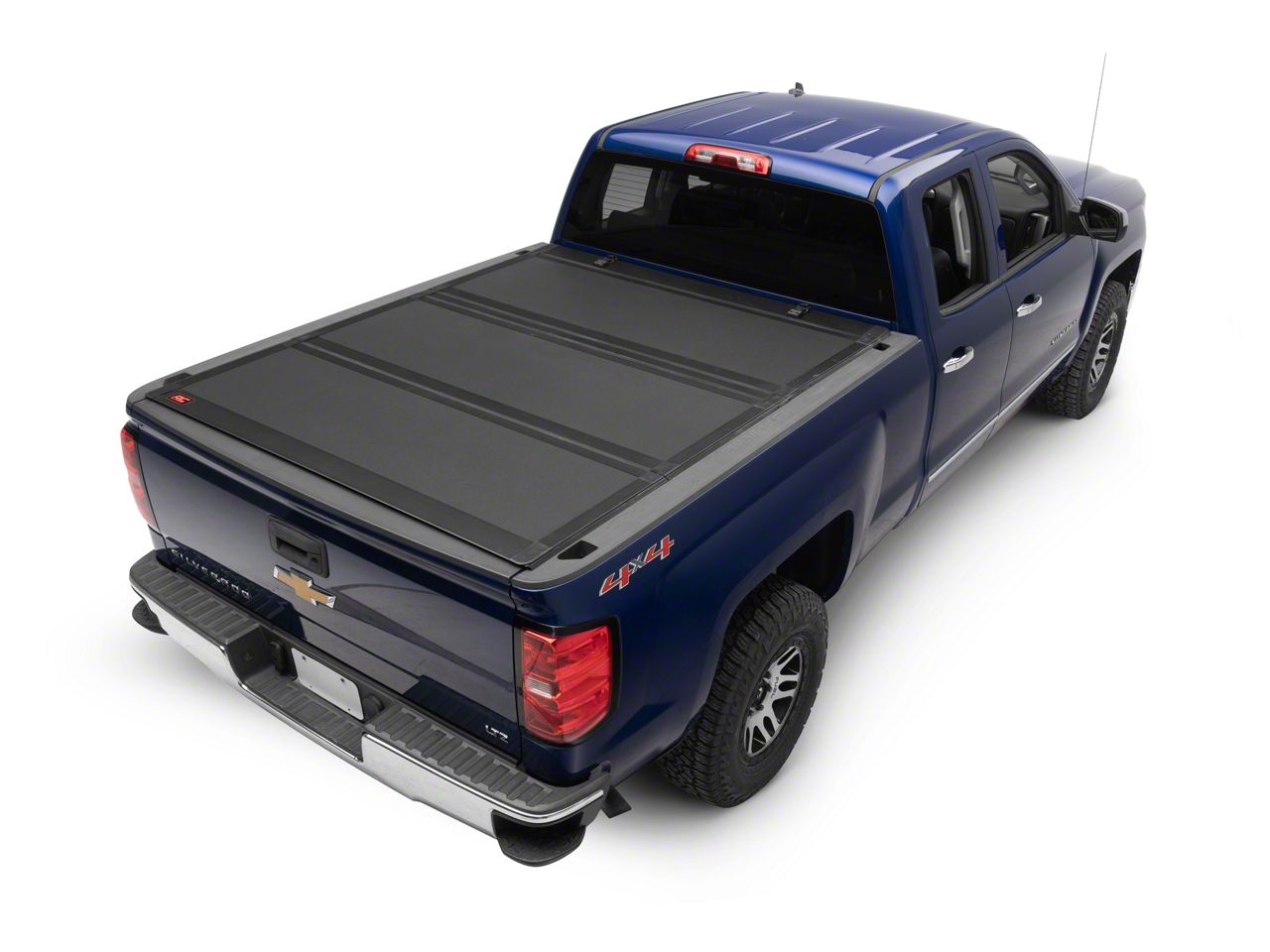 Rough Country Silverado 1500 Hard Tri-Fold Flip-Up Tonneau Cover ...