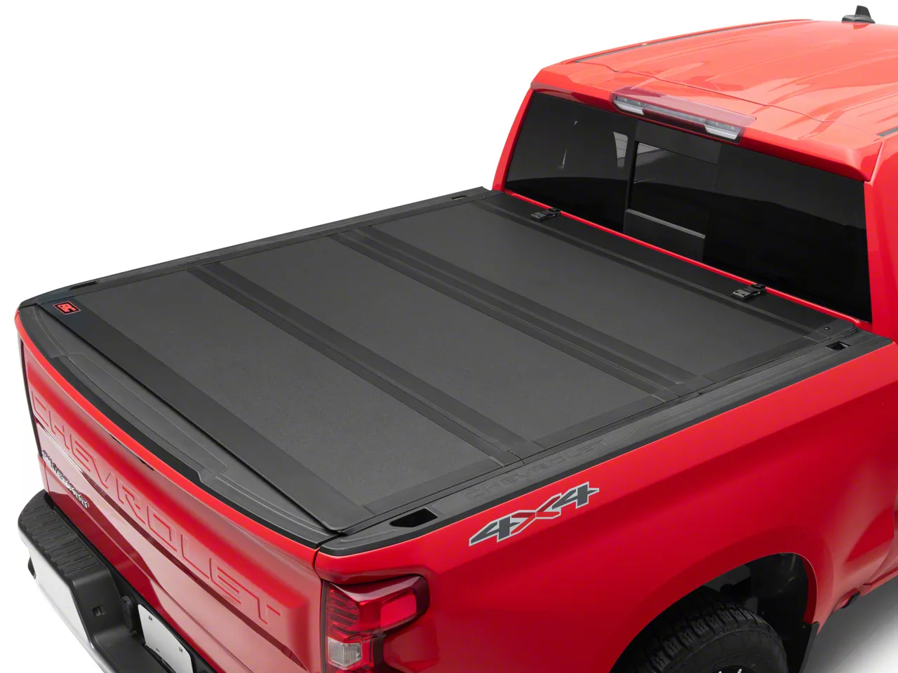 Rough Country Silverado 1500 Hard Tri-Fold Flip-Up Tonneau Cover ...