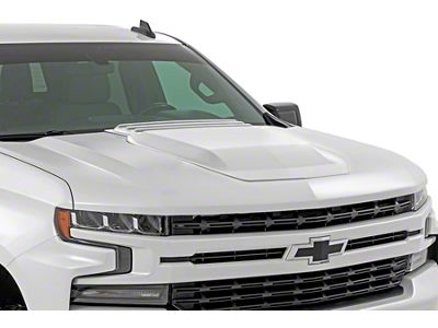 Rough Country Hood Scoop; Summit White (19-25 Silverado 1500, Excluding 22-25 Trail Boss & ZR2)