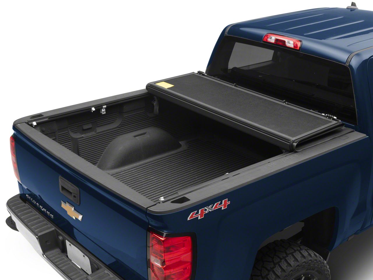 Rough Country Silverado 1500 Hard Low Profile Tri-Fold Tonneau Cover ...