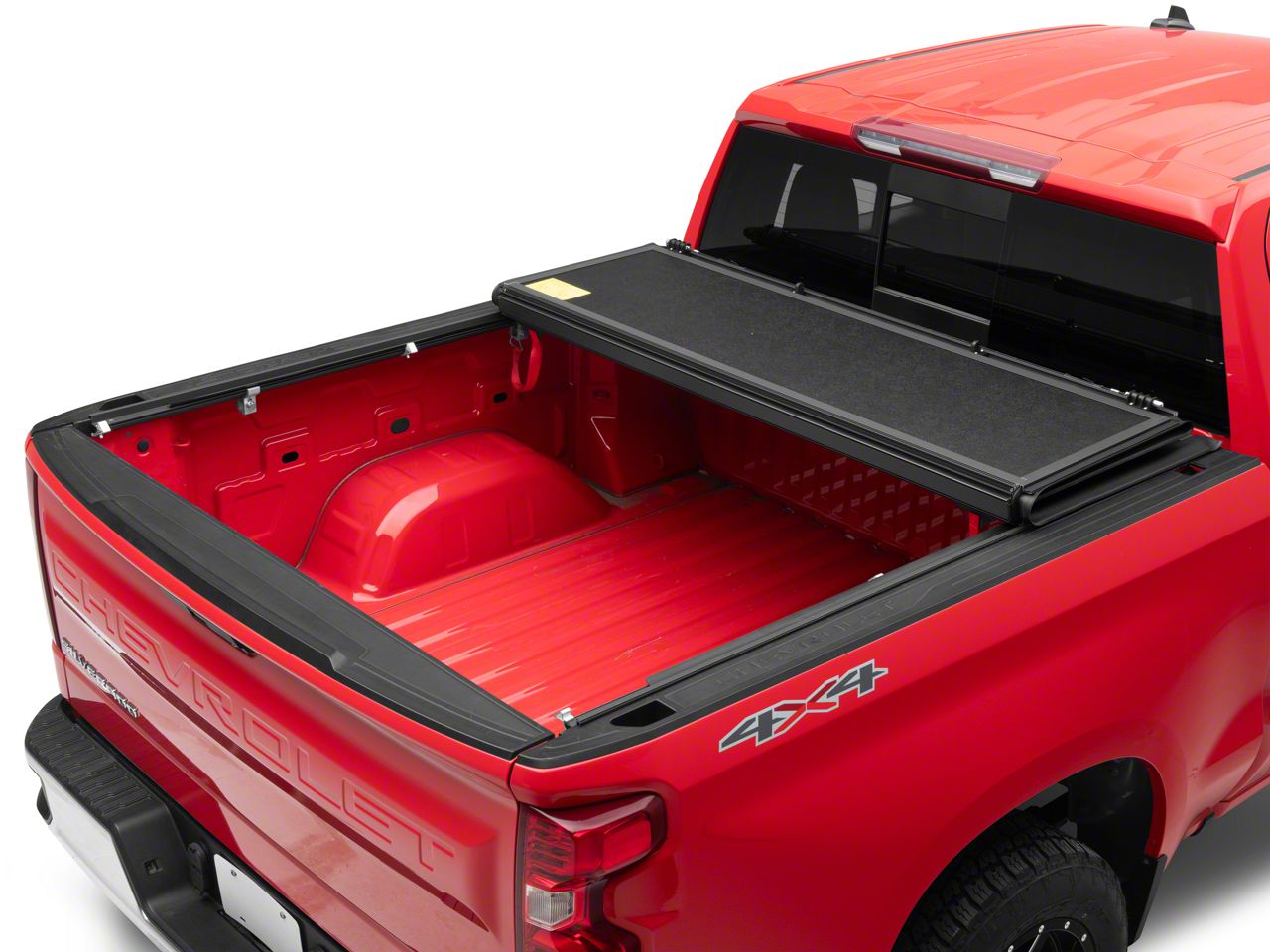 Rough Country Silverado 1500 Hard Low Profile Tri-Fold Tonneau Cover ...