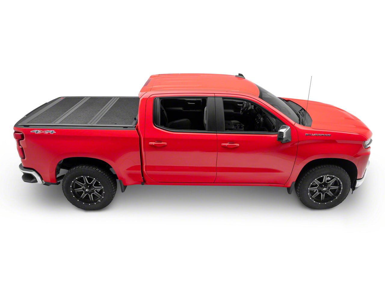 Rough Country Silverado 1500 Hard Low Profile Tri-Fold Tonneau Cover ...