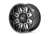 Rough Country 86 Series Gloss Black Milled 6-Lug Wheel; 20x10; -25mm Offset (99-06 Silverado 1500)