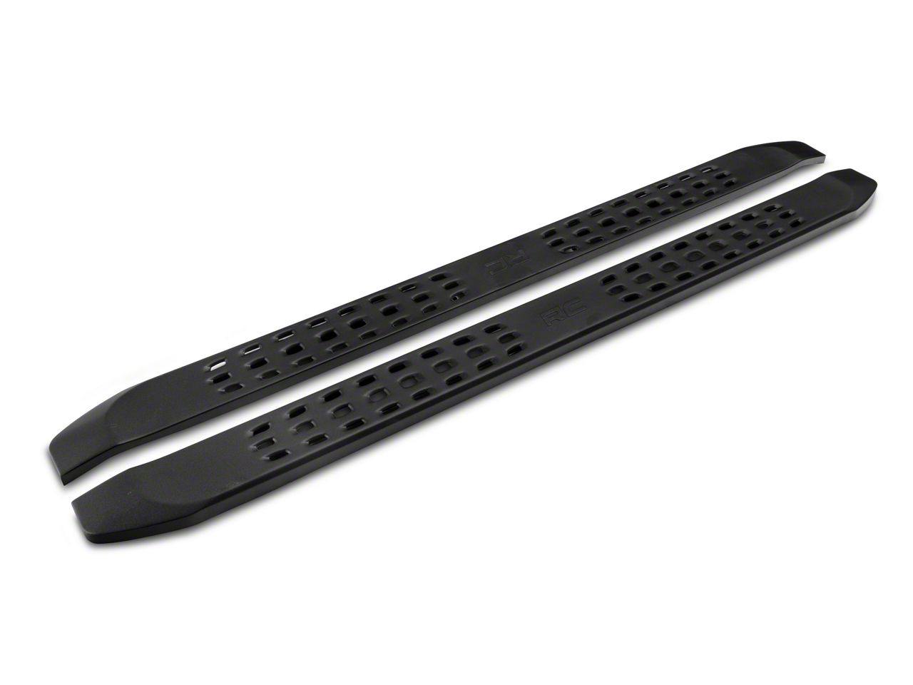 Rough Country Silverado 1500 RPT2 Running Boards; Matte Black 44002 (19 ...