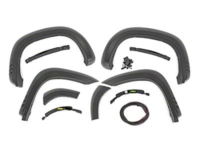 Rough Country SF1 Fender Flares; Graphite (19-24 Silverado 1500, Excluding ZR2)