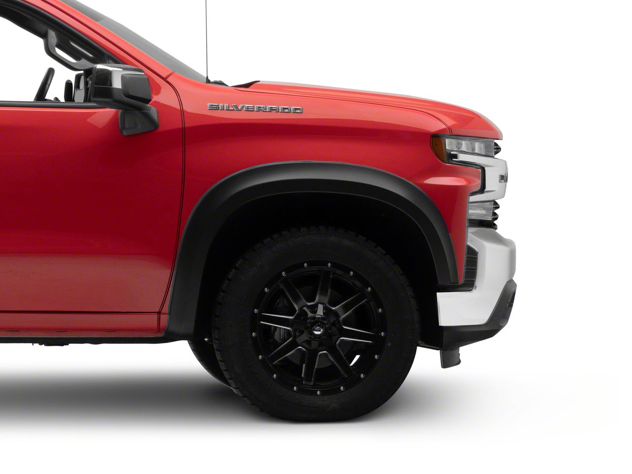 Rough Country Silverado 1500 Sport Fender Flares Flat Black S C12210 19 25 Silverado 1500 0308