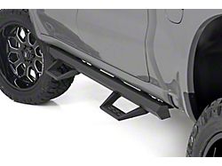 Rough Country SRL2 ADJ Aluminum Side Step Bars; Black (19-24 Silverado 1500 Crew Cab)