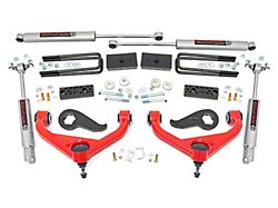 Rough Country 3-Inch Bolt-On Suspension Lift Kit with Premium N3 Shocks; Red (20-24 Silverado 2500 HD w/o MagneRide)