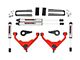 Rough Country 3-Inch Bolt-On Upper Control Arm Suspension Lift Kit with V2 Monotube Shocks for FT RPO Codes; Red (07-10 Silverado 2500 HD)