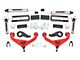 Rough Country 3-Inch Suspension Lift Kit with V2 Monotube Shocks; Red (20-24 Silverado 2500 HD w/ Factory Overload Springs & w/o MagneRide)