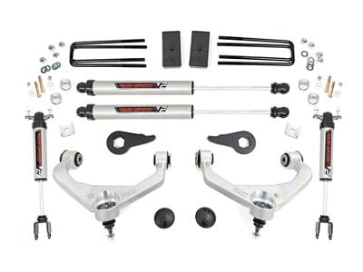 Rough Country 3.50-Inch Bolt-On Suspension Lift Kit with V2 Monotube Shocks (11-19 Silverado 2500 HD w/ Factory Overload Springs & w/o MagneRide)