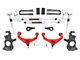 Rough Country 3.50-Inch Knuckle Suspension Lift Kit with M1 Monotube Shocks; Red (11-19 Silverado 2500 HD w/ Factory Overload Springs & w/o MagneRide)