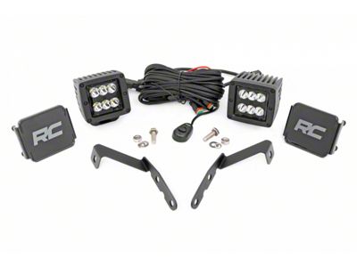 Rough Country Black Series LED Ditch Light Kit; Spot Beam (07-14 Silverado 2500 HD)