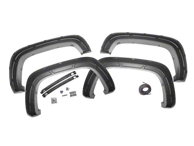 Rough Country Defender Fender Flares; Sterling Grey Metallic (20-24 Silverado 2500 HD)