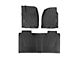 Rough Country Flex-Fit Front and Rear Floor Mats; Black (20-24 Silverado 2500 HD Crew Cab)