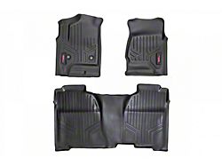 Rough Country Heavy Duty Front and Rear Floor Mats; Black (15-19 Silverado 2500 HD Crew Cab)