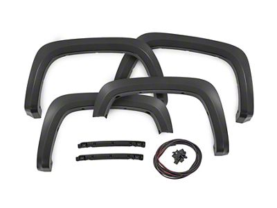 Rough Country Sport Fender Flares; Black (20-25 Silverado 2500 HD)