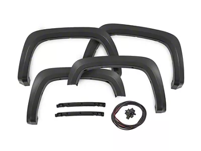 Rough Country Sport Fender Flares; Flat Black (20-25 Silverado 2500 HD)