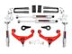 Rough Country 3.50-Inch Bolt-On Suspension Lift Kit with Premium N3 Shocks; Red (11-19 Silverado 3500 HD SRW w/ Factory Overload Springs & w/o MagneRide)