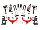 Rough Country 3.50-Inch Knuckle Suspension Lift Kit with Vertex Reservoir Shocks; Red (11-19 Silverado 3500 HD SRW w/o Rear Overload Springs & MagneRide)