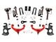 Rough Country 3.50-Inch Knuckle Suspension Lift Kit with Vertex Reservoir Shocks; Red (11-19 Silverado 3500 HD SRW w/ Factory Overload Springs & w/o MagneRide)