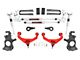 Rough Country 3.50-Inch Knuckle Suspension Lift Kit with M1 Monotube Shocks; Red (11-19 Silverado 3500 HD SRW w/o Factory Overload Springs & MagneRide)